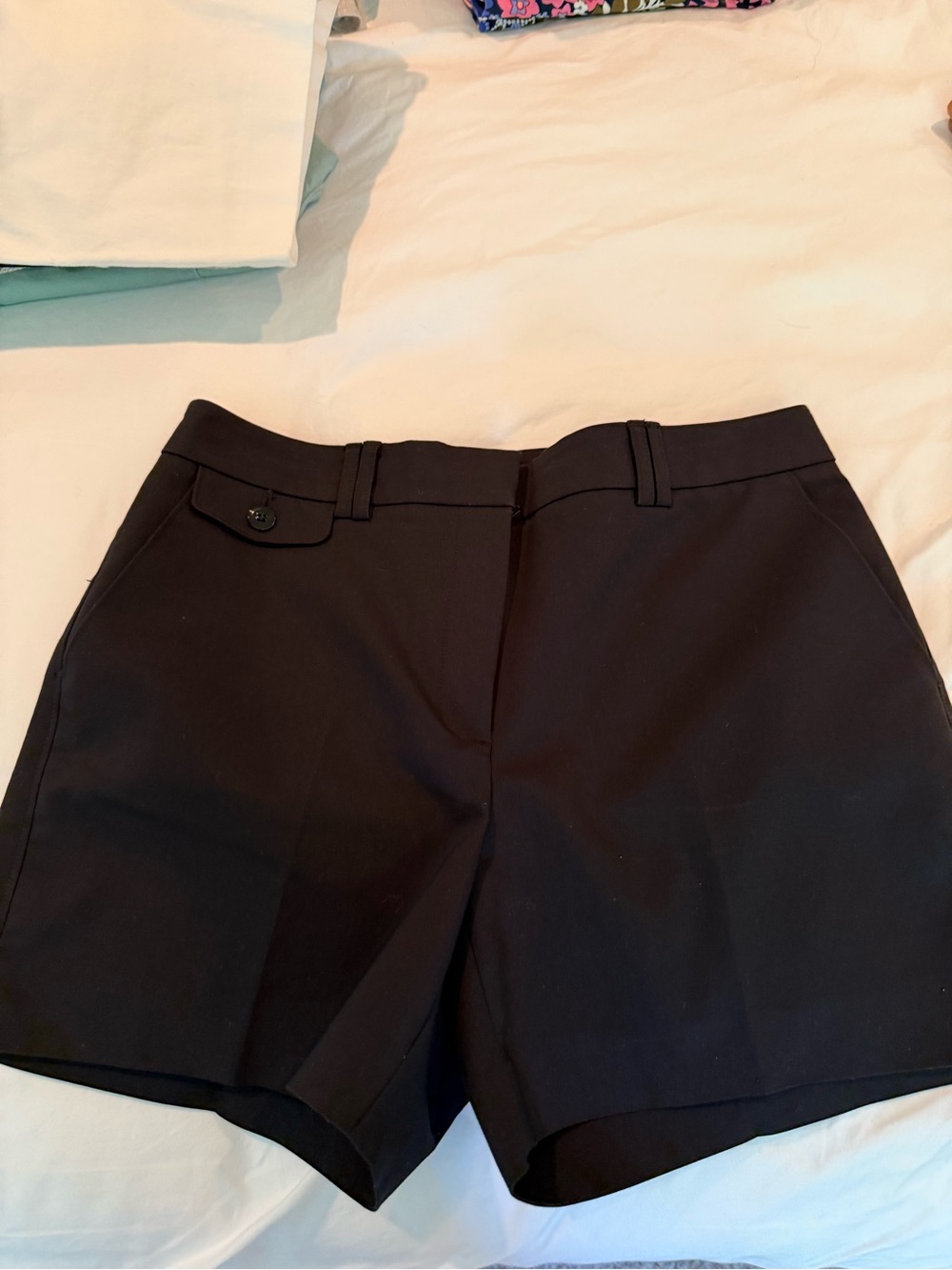 White House Black Market Black High-Waist Tailored Shorts